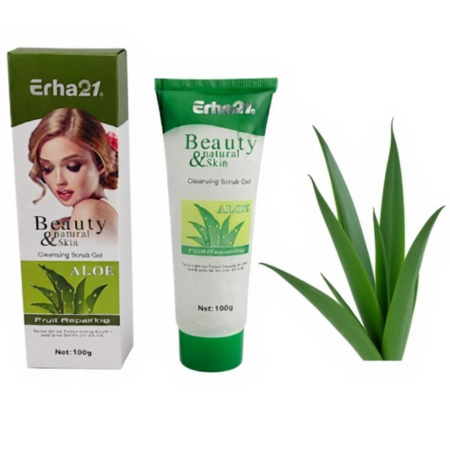 ✨ Gel Exfoliante Facial Erha21 con Aloe Vera – Limpieza y Repara